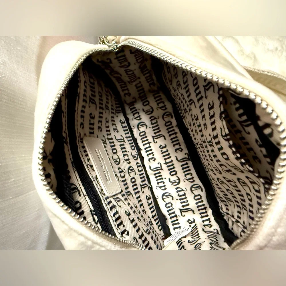 NEW Juicy Couture White Fuzzy Camera Crossbody Bag